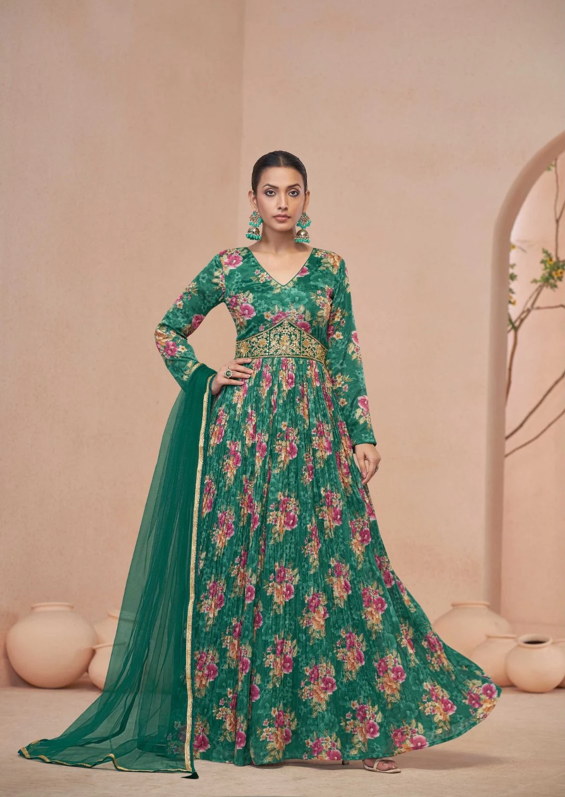Gulkayra Designer Sajni The Elegance Of Position Print Wholesale Fancy Long Gown With Dupatta Catalog — Wholesale Kurtis, MPA wholesale from Surat - Gallery Image 3